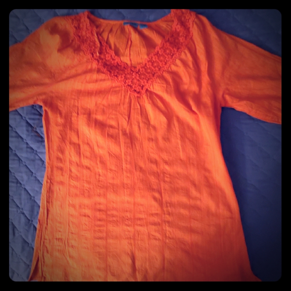 Womens Beautiful Orange Tunic "NEW"